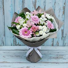 Букет цветов из:  Герберы, Альстромерии и Хризантемы #REPLACE_PRED# Чудово