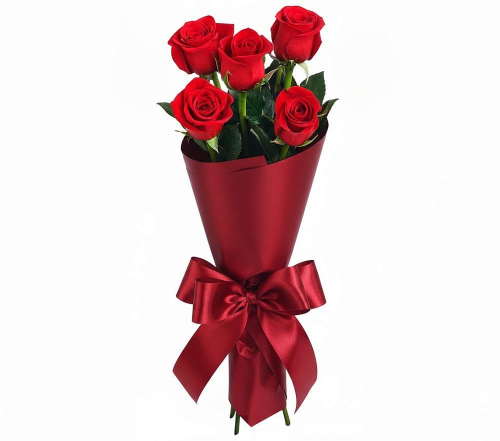 Букет 5 Красных роз Эдлесс Лав в Чудово