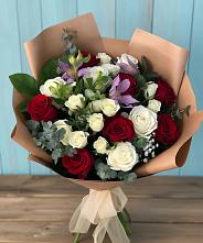 Букет цветов из:  Розы и Альстромерии #REPLACE_PRED# Чудово