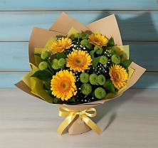 Букет цветов из:  Герберы и Хризантемы в Чудово