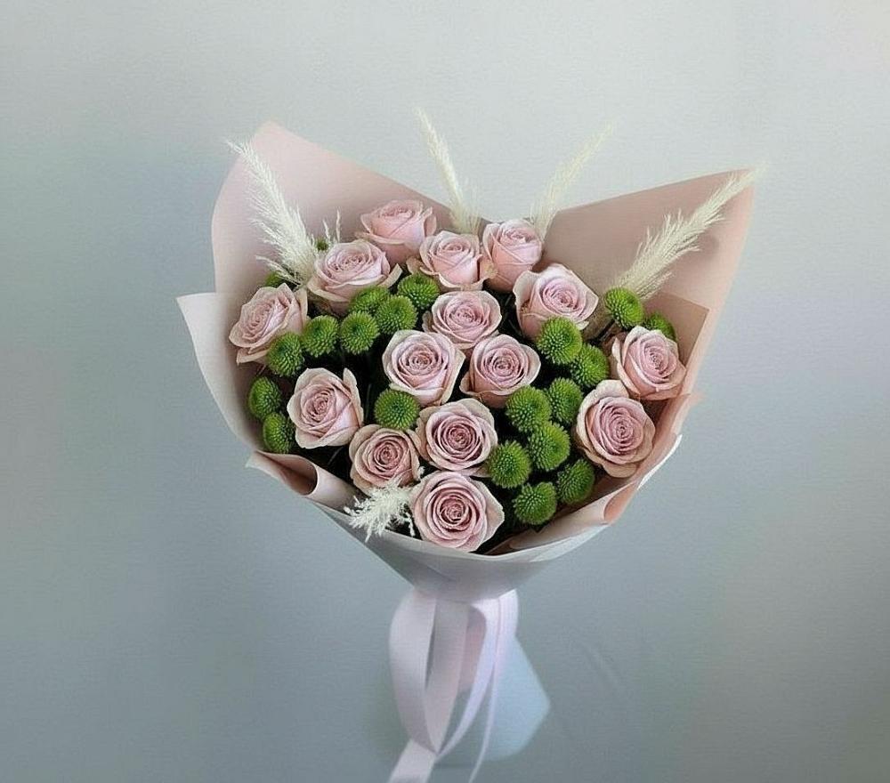 Букет цветов из: Розы и Хризантемы в Чудово