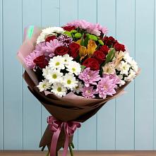 Букет цветов из:  Розы, Хризантемы и Альстромерии в Чудово