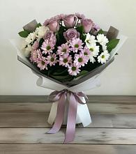 Букет цветов из:  Хризантемы и Розы в Чудово