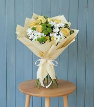 Букет цветов из:  Хризантемы и Розы #REPLACE_PRED# Чудово